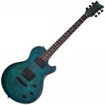 Schecter Solo-II Standard Ocean Blue Burst Burl