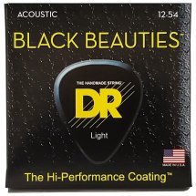 DR STRINGS BLACK BEAUTIES ACOUSTIC - LIGHT (12-54)