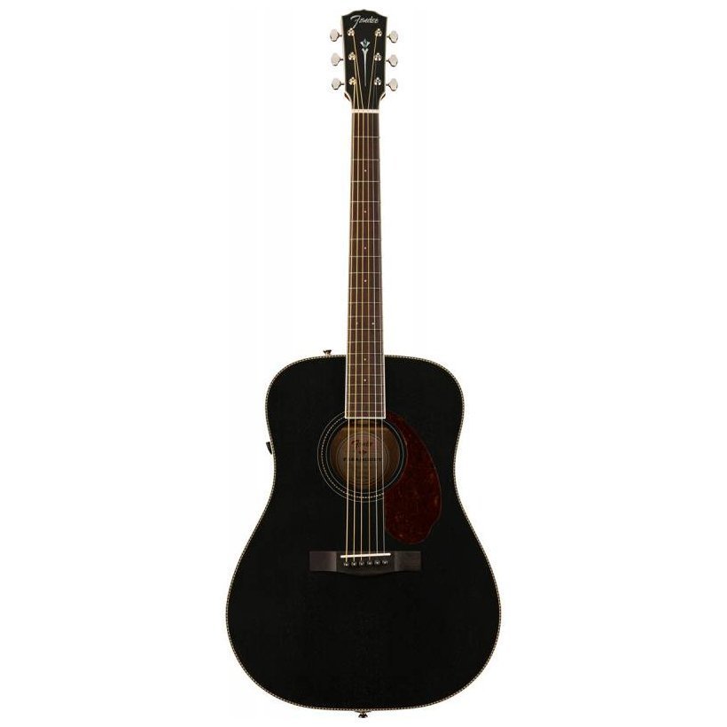 Электроакустическая гитара Fender Pm-1e Dreadnought Mahogany Black Top Ltd