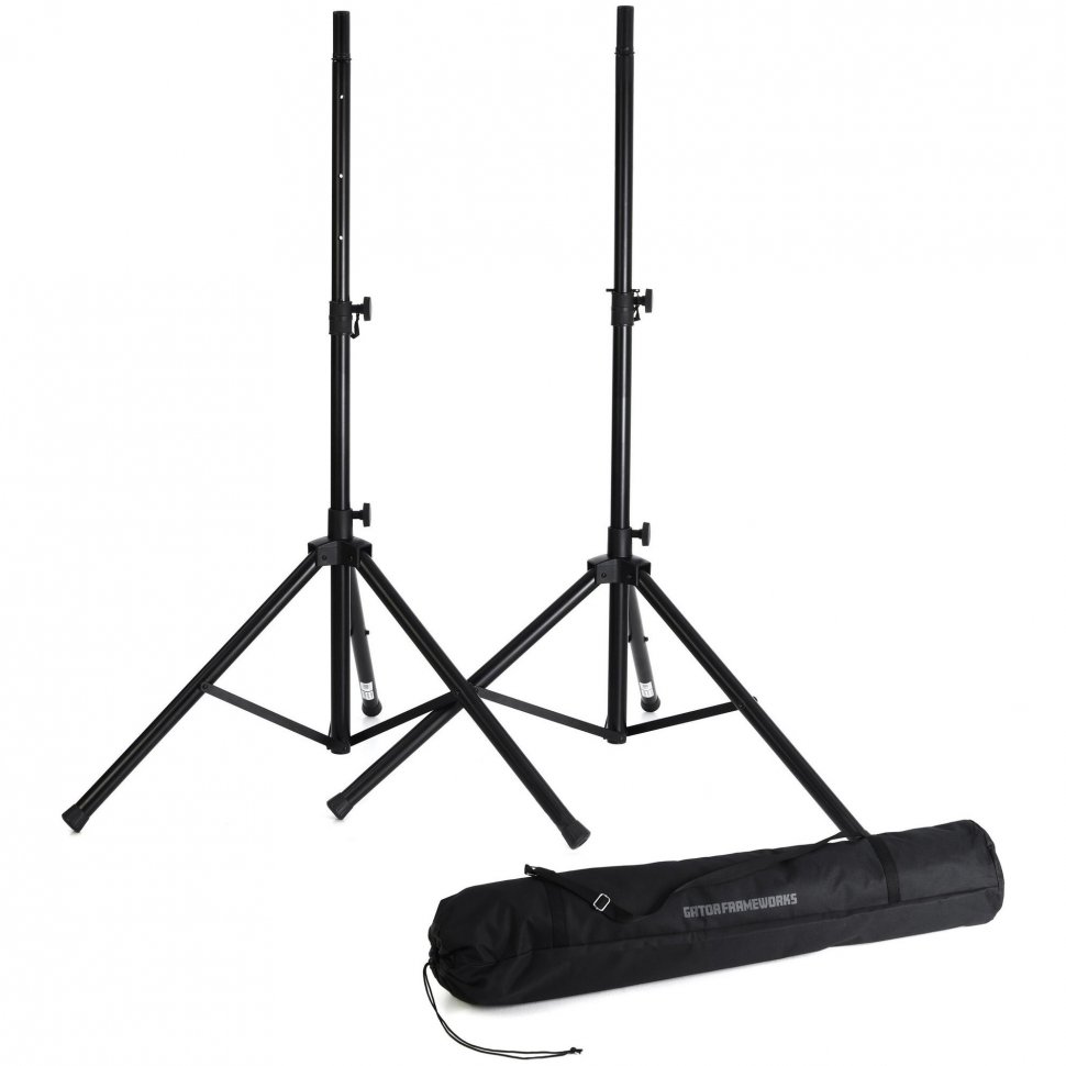 Стойка для акустической системы Gator Frameworks RI-SPKRSTDSET-200-AL - Aluminum Tripod Speaker Stand Set with Bag Стойка для акустической системы Gator Frameworks RI-SPKRSTDSET-200-AL - Aluminum Tripod Speaker Stand Set with Bag
