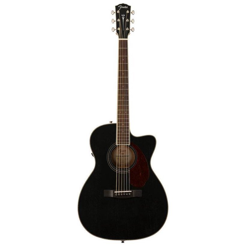 Электроакустическая гитара Fender PM-3CE Triple-O Mahogany Black Top Ltd