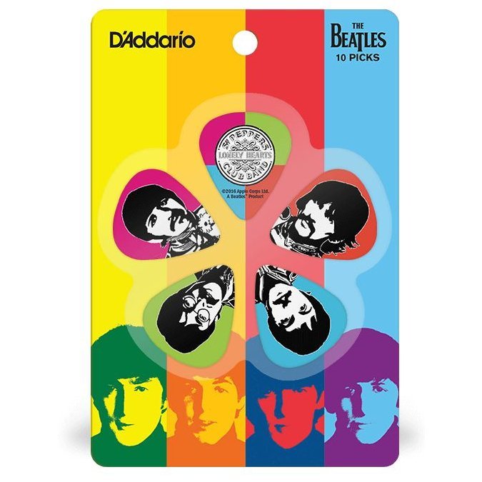 Медиатор D'Addario 1CWH2-10B6 The Beatles Sgt. Pepper's Lonely Hearts Club Band 50th Anniversary Guitar Picks Light Gauge (.50mm), 10-Pack Медиатор D'Addario 1CWH2-10B6 The Beatles Sgt. Pepper's Lonely Hearts Club Band 50th Anniversary Guitar Picks Light Gauge (.50mm), 10-Pack