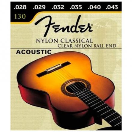 Струны для классической гитары Fender 130 Classical Clear Nylon Ball End - Фото №102449