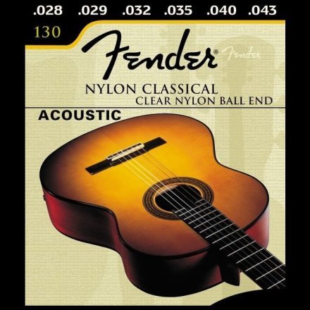 Струны для классической гитары Fender 130 Classical Clear Nylon Ball End - Фото №17490