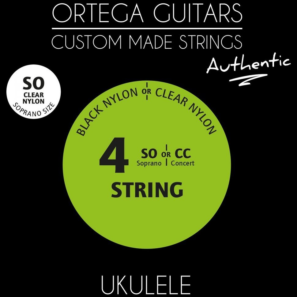 Струны для укулеле Ortega Custom Authentic Clear Nylon UKA-SO