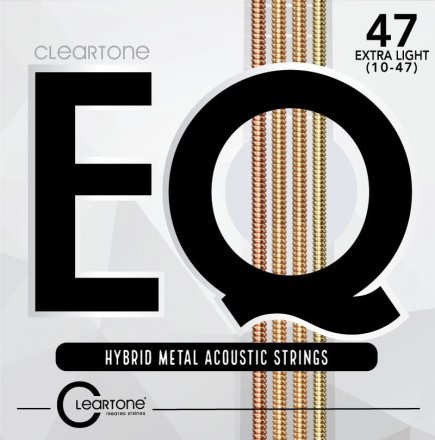 Струни до акустичної гітари Cleartone 7810 EQ Hybrid Metal Acoustic Ultra Light 10-47 - Фото №107345