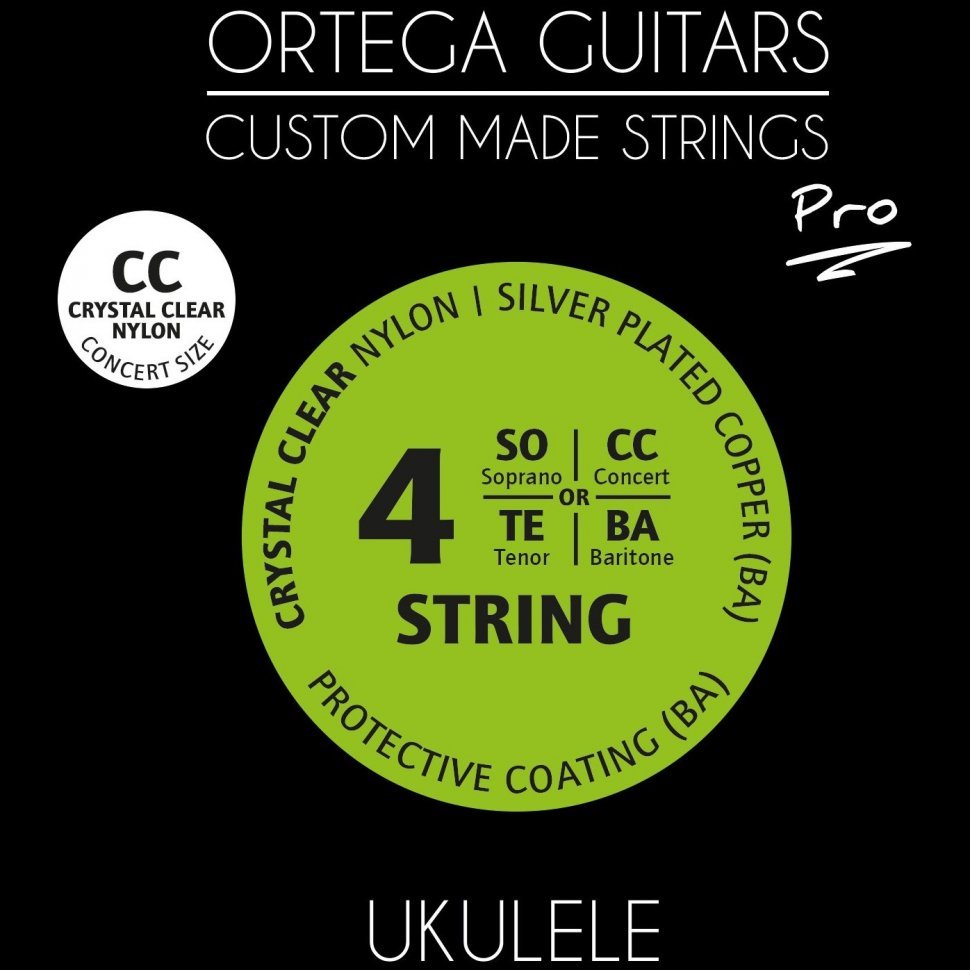 Струни для укулеле Ortega Custom Pro Crystal Nylon UKP-CC