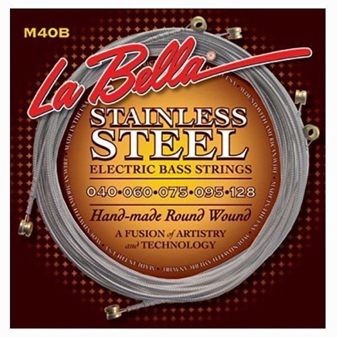 Струны для бас-гитары La Bella Stainless Steel Round Wound M40, 40-95