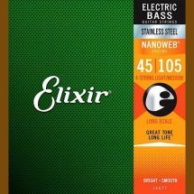  Elixir 14782 Nanoweb Coated Stainless Steel Long Scale 5-Strings LightMedium 45-135 (SS NW 5 LM 045)