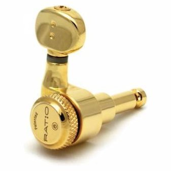 Колки до гітари Graph Tech PRL-8731-G0 Electric Locking 6 In-line Classic Gold 2 Pin