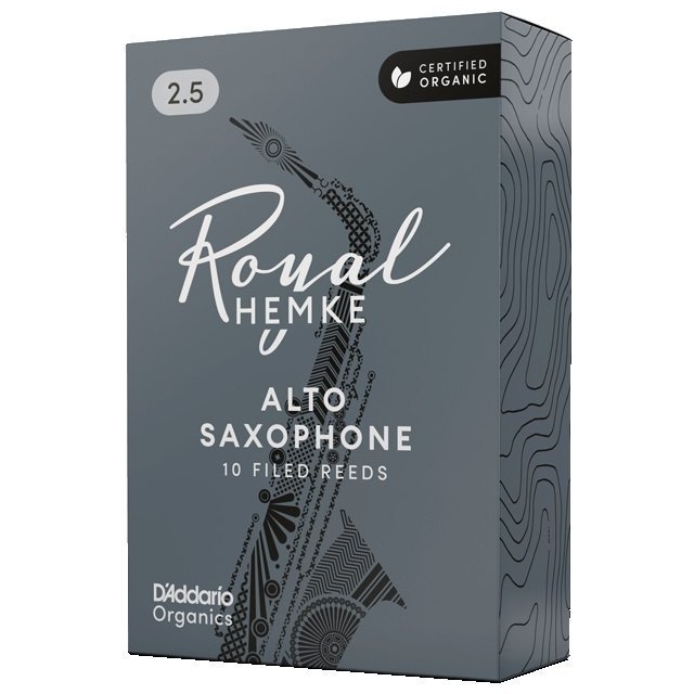Трость для саксофона альт D'Addario Royal Hemke Organic - Alto Sax #2.5 - 10 Pack Трость для саксофона альт D'Addario Royal Hemke Organic - Alto Sax #2.5 - 10 Pack