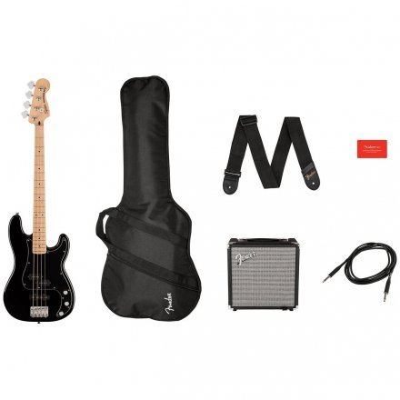 Комплект с бас-гітарою Squier by Fender Affinity Series Pj Bass Start Pack Black - Фото №154132