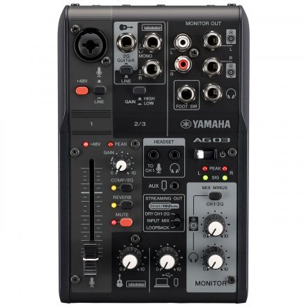 Комплект для звукозапису Yamaha AG03MK2 LSPK Live Streaming Pack (Black) - Фото №145411