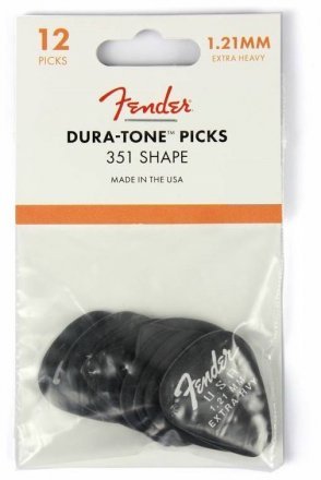 Медиатор Fender 351 DURA-TONE 1.21 12-PACK BLACK - Фото №115486
