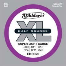 D'Addario EHR320 XL Half Rounds Super Light 09-42