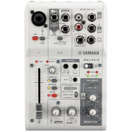 Набор для звукозаписи Yamaha AG03MK2 LSPK Live Streaming Pack (White) - Фото №145417