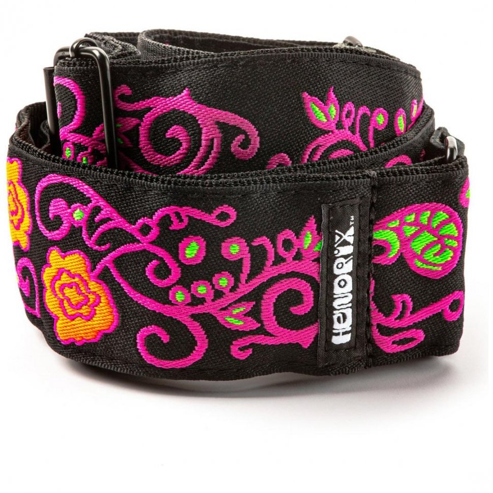Гитарный ремень Dunlop JH22 Jimi Hendrix Blacklight Monterey Pink Strap