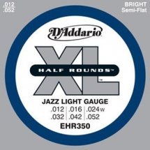 D'Addario EHR350 XL Half Rounds Jazz Light 12-52