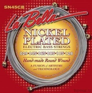 Струны для бас-гитары La Bella Nickel Round Wound SN42CB, 29-128