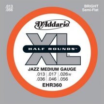 D'Addario EHR360 Steel XL Half Rounds Jazz Medium 13-56