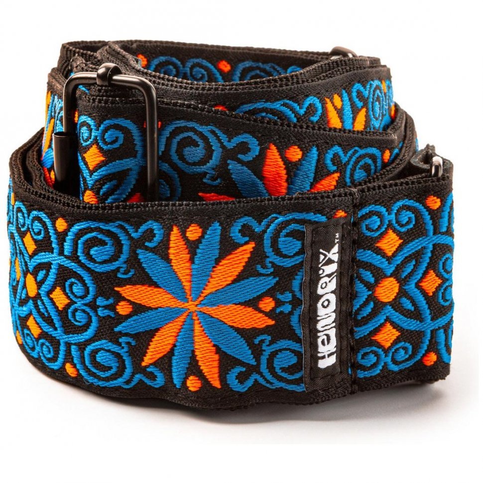 Гітарний ремінь Dunlop JH25 Jimi Hendrix Blacklight Fillmore Blue Strap