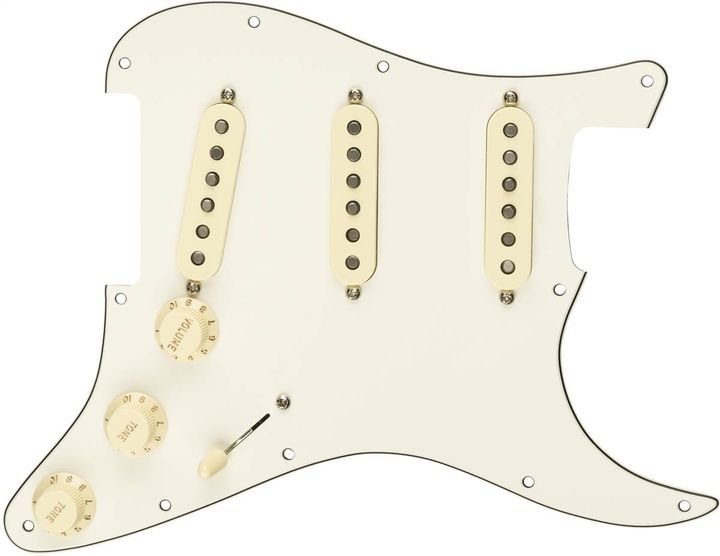 Пикгарды Fender Pre-Wired Strat Pickguard Original '57/'62 SSS Parchent