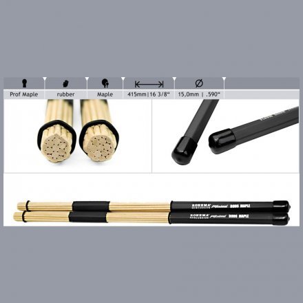 Барабанні щітки Rohema Rods Professional Maple - Фото №43728