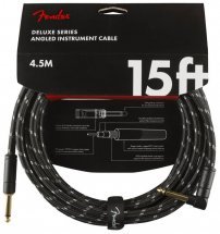 Fender Cable Deluxe Series 15' Angled Black Tweed
