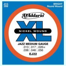 D'Addario EJ22 Nickel XL Jazz Medium (13-56)
