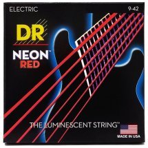 DR STRINGS NEON RED ELECTRIC - LIGHT (9-42)