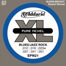 D'Addario EPN21 XL Pure Nickel Jazz Light (12-51)