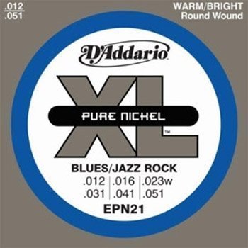 Струны для электрогитары D&#039;Addario EPN21 XL Pure Nickel Jazz Light (12-51) - Фото №17718