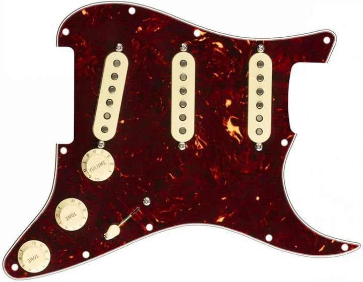 Пікгарди Fender Pre-Wired Strat Pickguard Original '57/'62 SSS Tortoise Shell