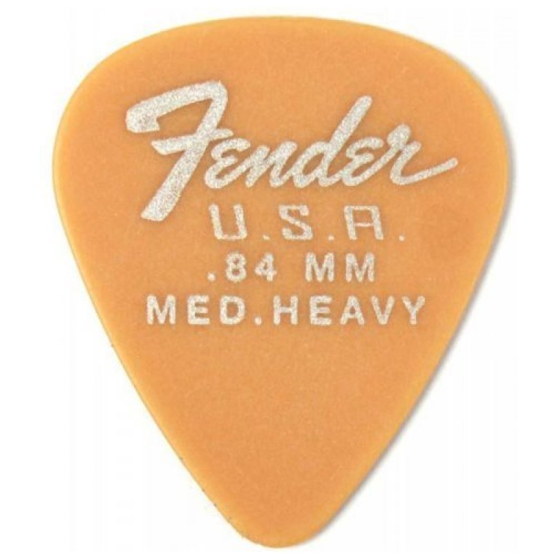 Медіатор Fender Dura-Tone Delrin Picks 0,84 mm, 351 Shape - 12 Pack Butterscotch Blonde