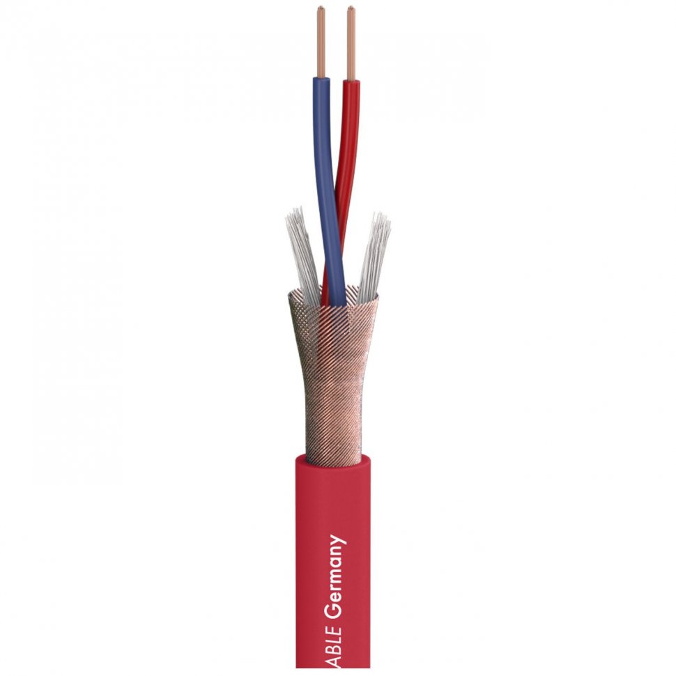 Кабель Sommer Cable 200-0003 Microphone Cable Stage 22 Highflex; 2 x 0,22 mm&sup2;; PVC &Oslash; 6,40 mm; red