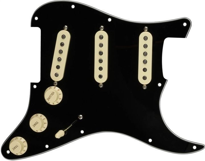 Пикгарды Fender Pre-Wired Strat Pickguard Original '57/'62 SSS Black