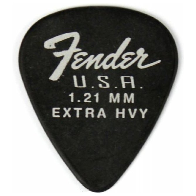 Медиатор Fender Dura-Tone Delrin Picks 1,21 mm, 351 Shape - 12 Pack Black