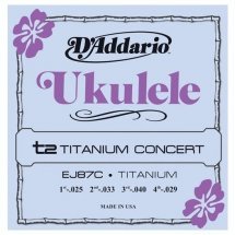  D'Addario EJ87C Titanium Ukulele Concert