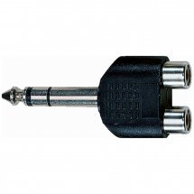 Quik Lok AD272 Adaptor - Stereo 6.3mm Jack Plug To 2 RCA phono sockets