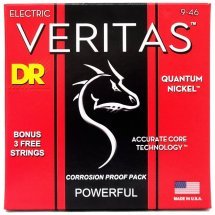 DR STRINGS VERITAS COATED CORE ELECTRIC GUITAR STRINGS - LIGHT TO MEDIUM (9-46)