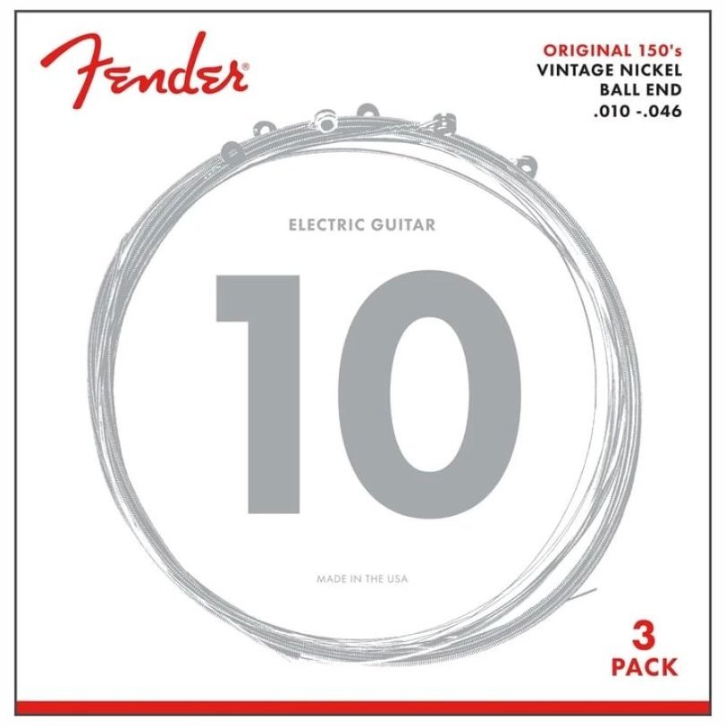 Струны для электрогитары Fender Original 150'S 010-.046 Pure Nickel Guitar Strings - 3 Pack