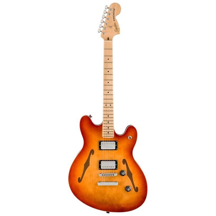 Полуакустическая электрогитара Squier by Fender Affinity Series Starcaster Deluxe Sienna Sunburst