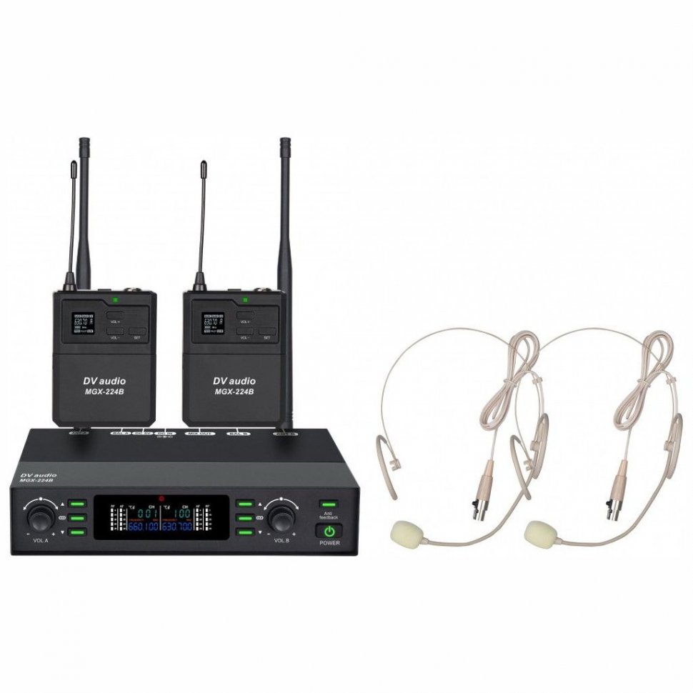 Радіосистема DV audio MGX-224B з гарнітурами Радіосистема DV audio MGX-224B з гарнітурами