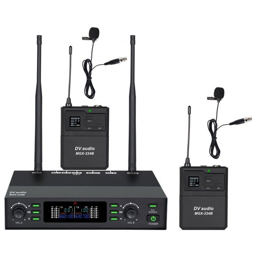 Радіосистема DV audio MGX-224B з петличними мікрофонами