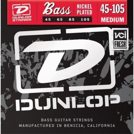 Струны для бас-гитары Dunlop DBN45105 Nickel Plated Steel Medium 45-105 - Фото №18763