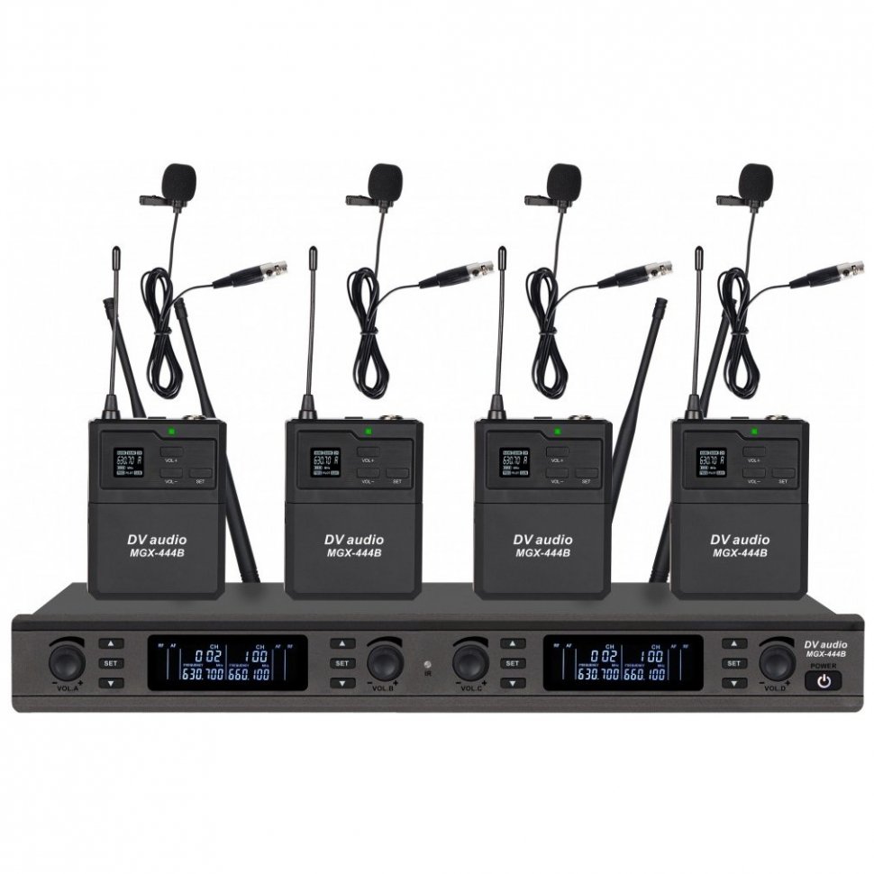 Радіосистема DV audio MGX-444B з петличними мікрофонами